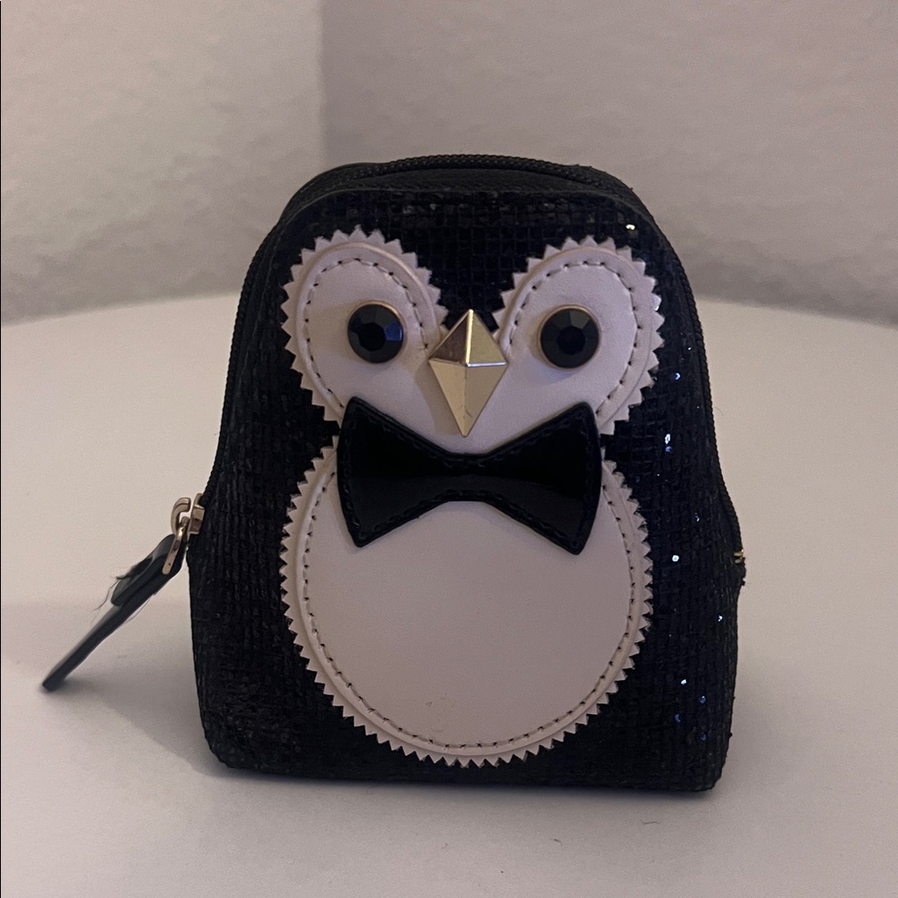 Kate Spade Black and White Penguin Coin Purse